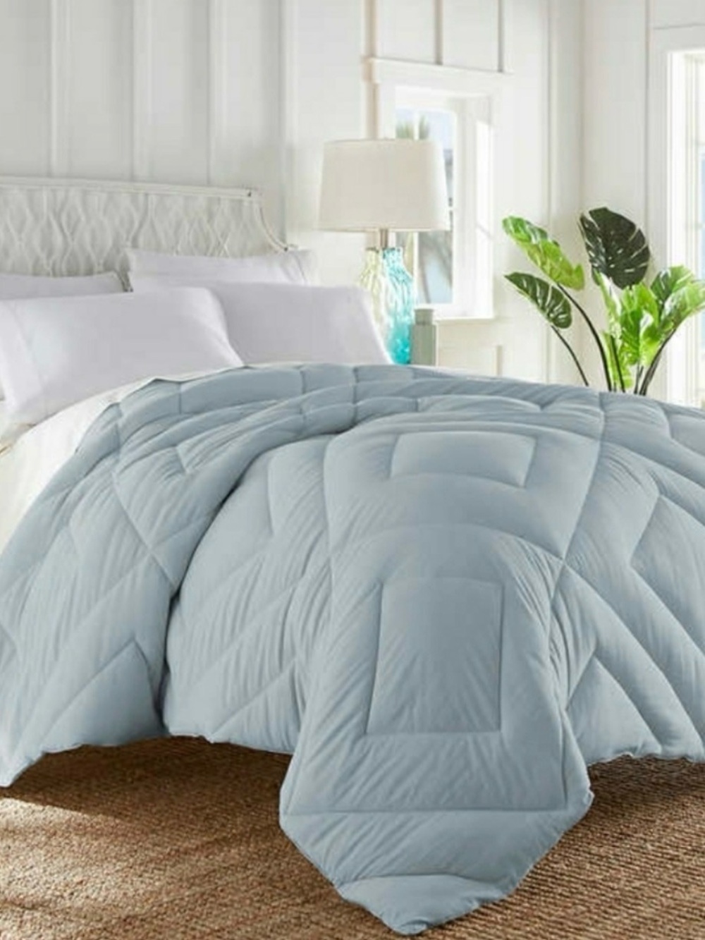 Tommy Bahama Soft Sky Blue Quilted Comforter